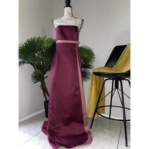 Full-length Strapless Bridesmaid Dress Size 8